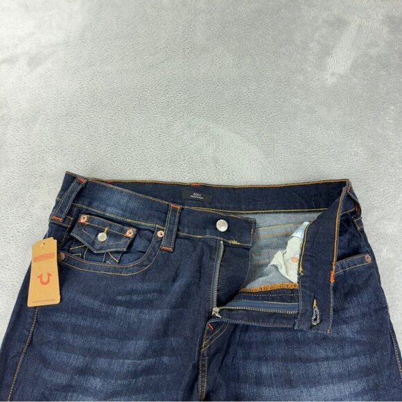 True Religion NWT Men's Sz 38x34 Ricky Flap 34 Relaxed Straight SN 105446 Denim - Picture 7 of 12